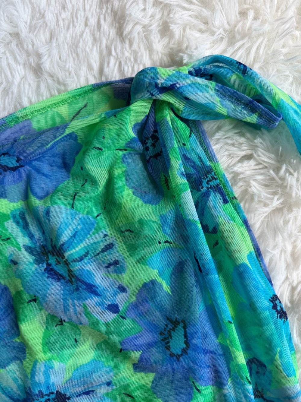 La Blanca Floral Short Sarong Swim Cover-Up Wrap XS–M Beach Bikini Tie Skirt - Picture 3 of 5